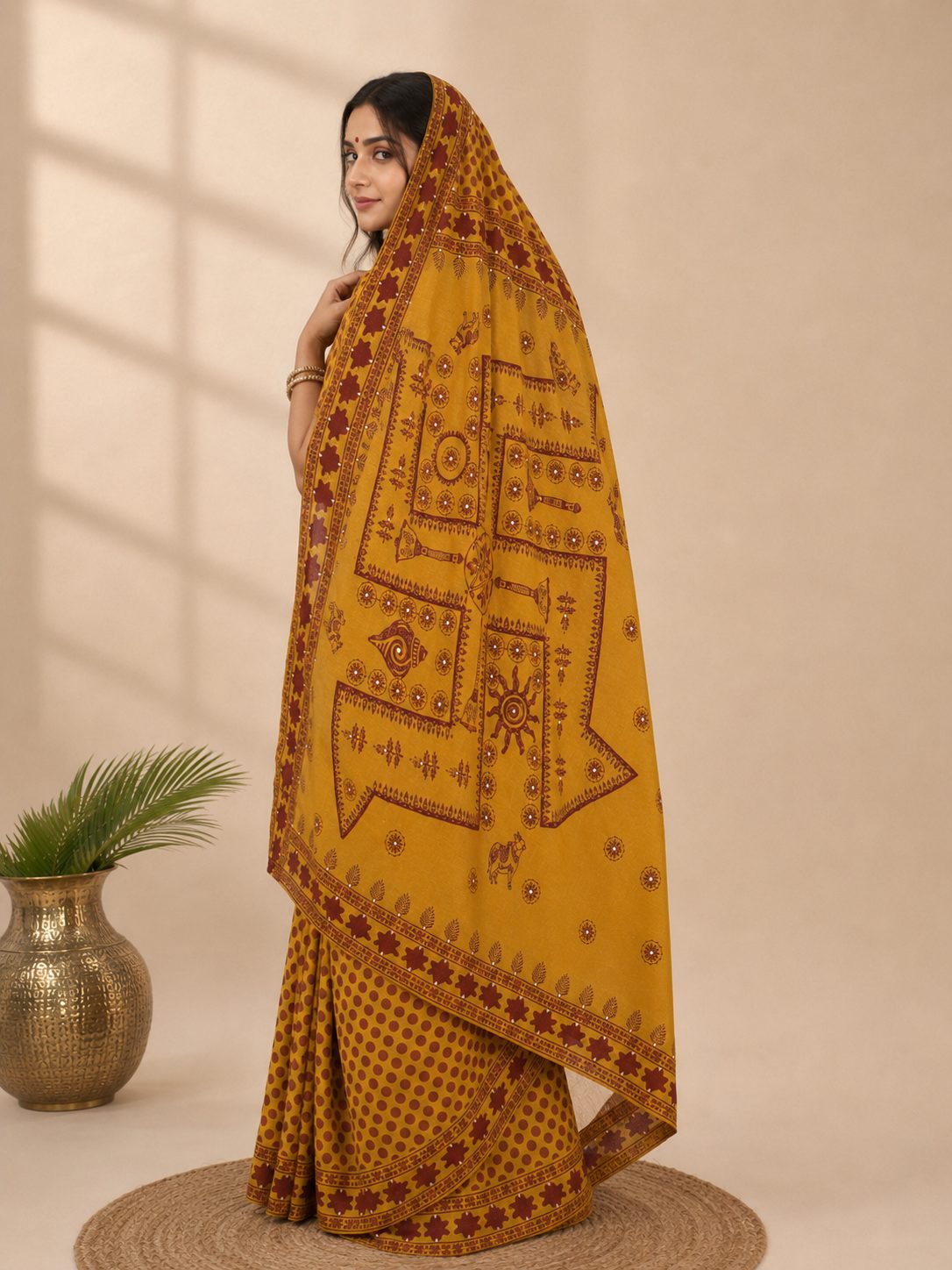 Georgette Swastik Saree