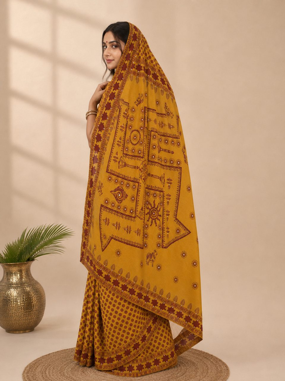 Georgette Swastik Saree