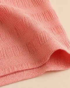 Peach Check Dress detail 3