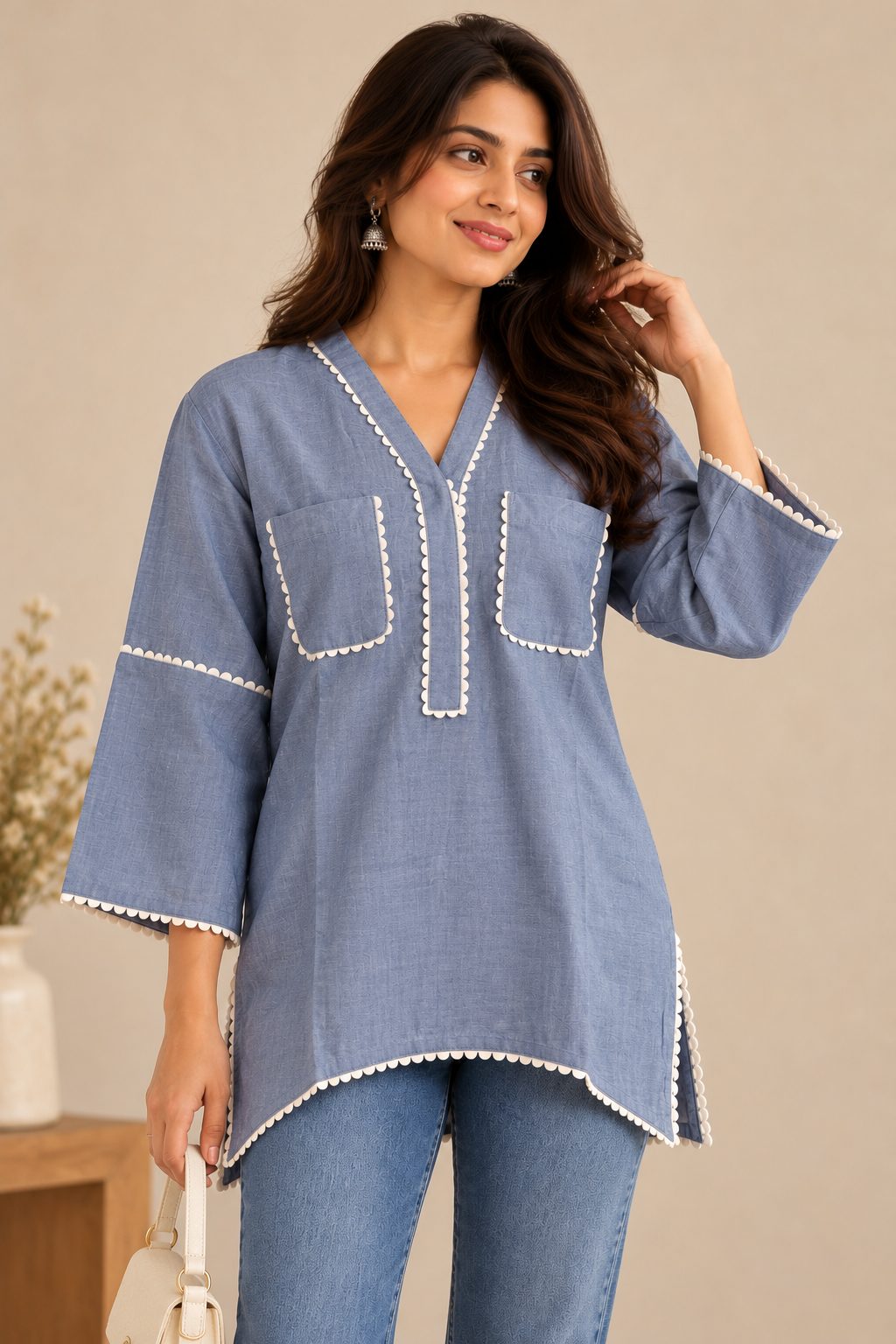 Short Chambray Kurti