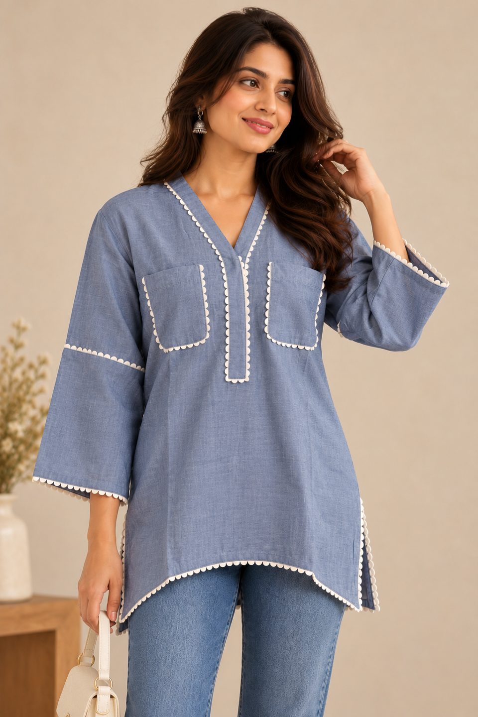 Short Chambray Kurti