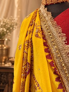 Handcrafted Rangyali Saree detail 2