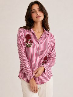 Floral Embroidered Shirt detail 1